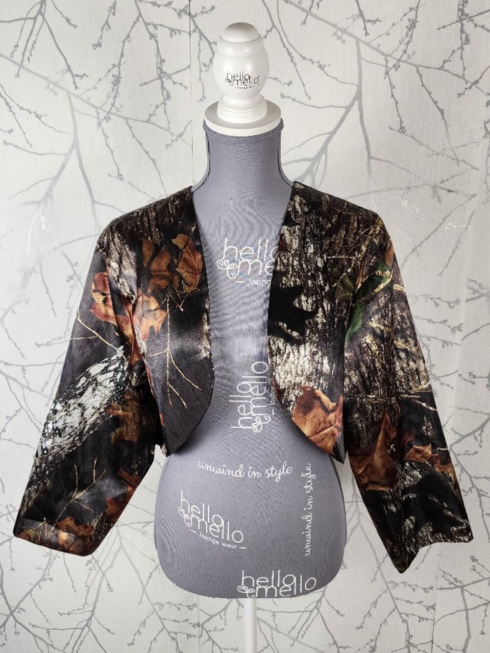 Camo Formal Mossy Oak Forest Print Bolero Crop Jacket